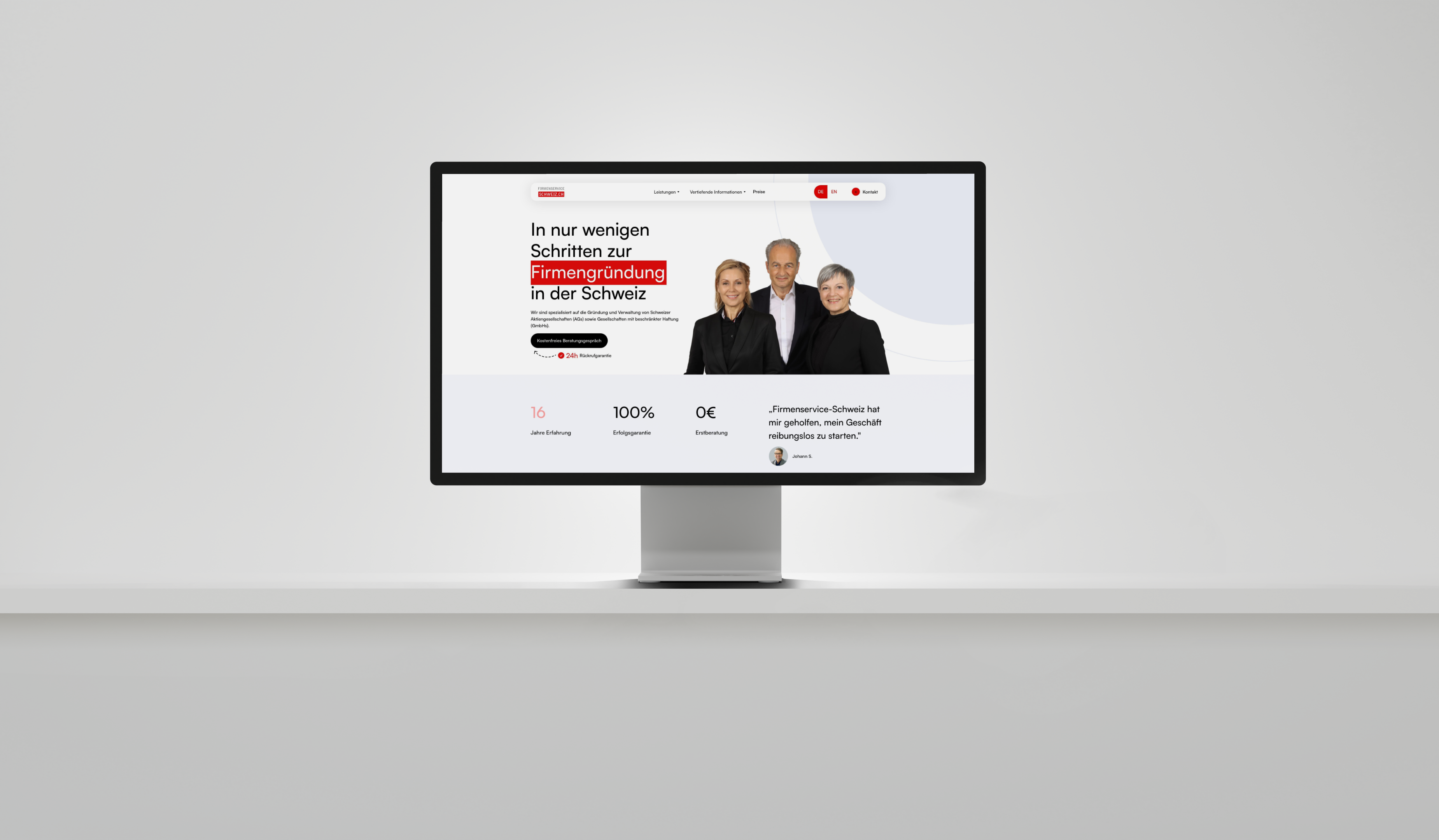 Firmenservice Schweiz website